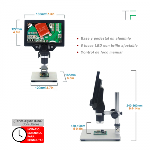 Microscopio digital HD 7"