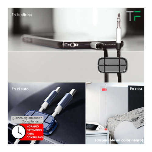 Soporte clip para  cables en cruz