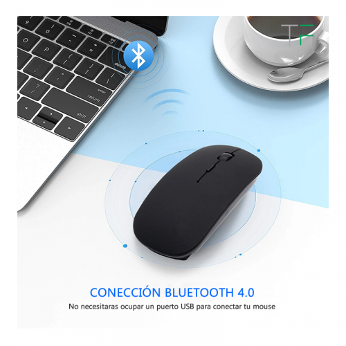Mouse inalámbrico recargable (BT y 2.4 ghz)