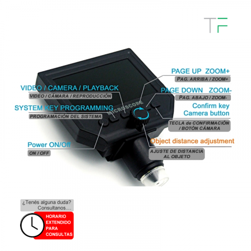 Microscopio digital HD 4.3"