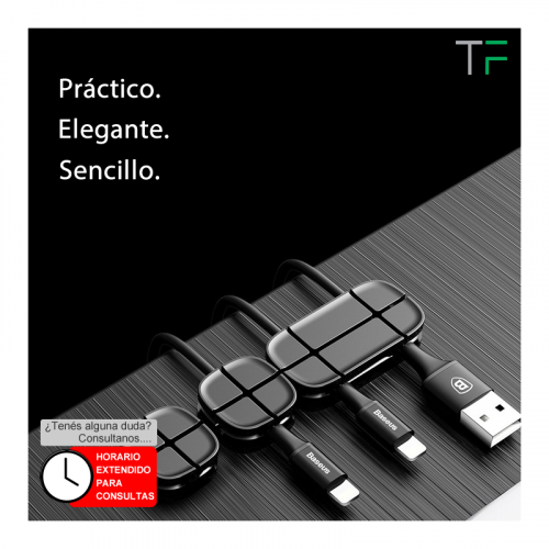 Soporte clip para  cables en cruz