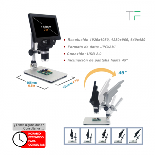 Microscopio digital HD 7"