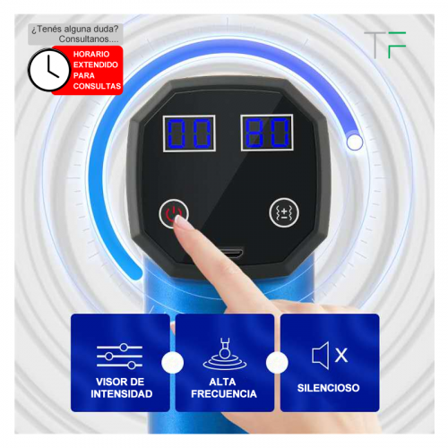 Pistola masajeador personal c/indicador