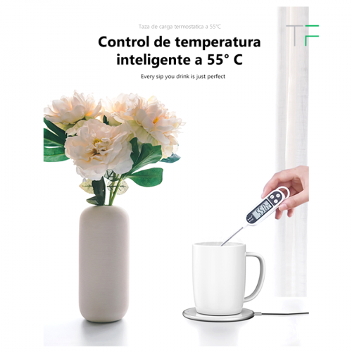 Taza con calentador inalámbrico