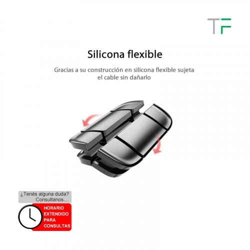 Soporte clip para  cables en cruz